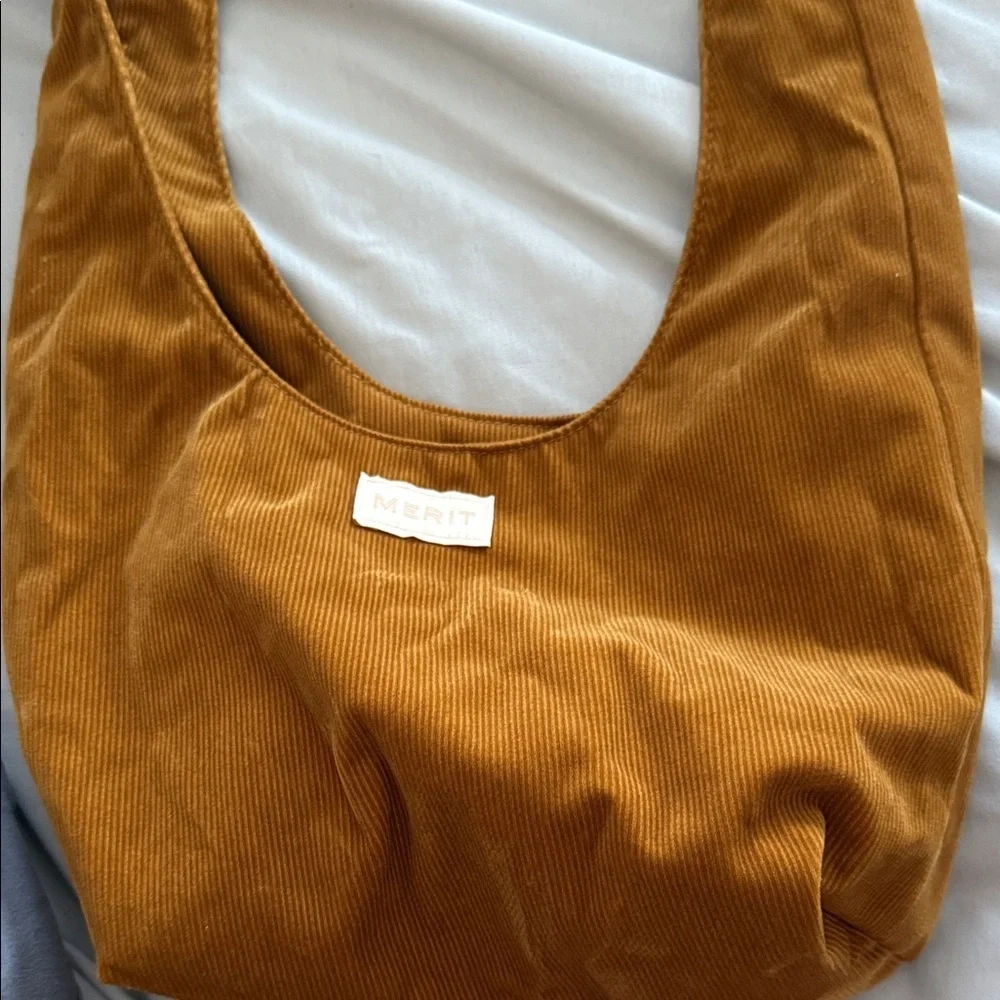 Merit Tan Corduroy Bag
